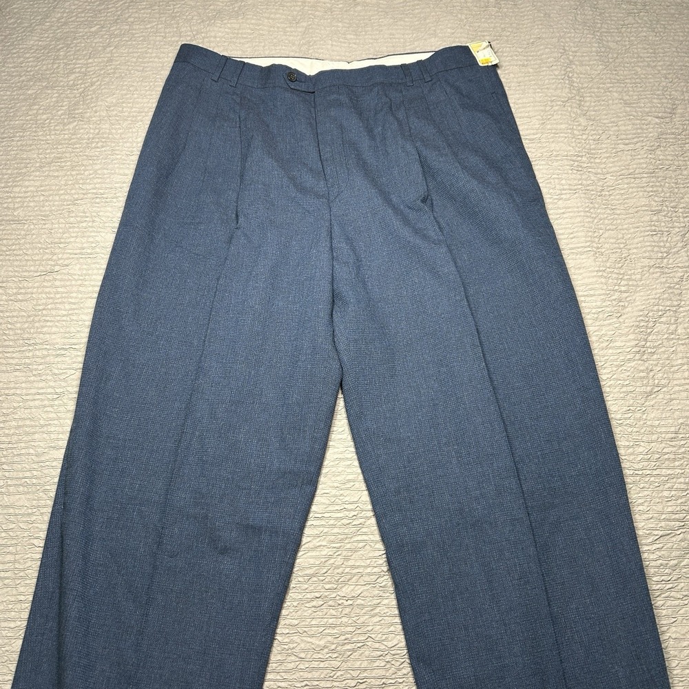 Vintage Pronto Uomo Wool Pleated Pants Men's 40 Unhemmed Dress Slacks NWT
